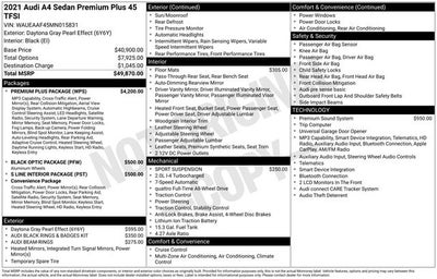2021 Audi A4 S line Premium Plus