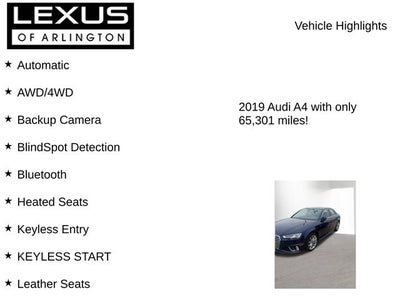2019 Audi A4 2.0T Premium Plus quattro