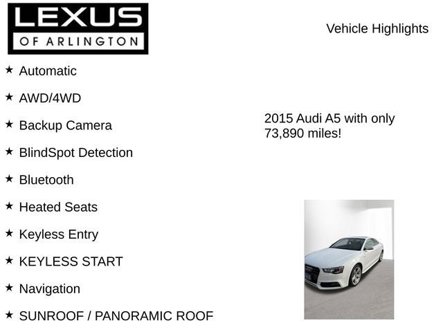 2015 Audi A5 2.0T Premium Plus quattro