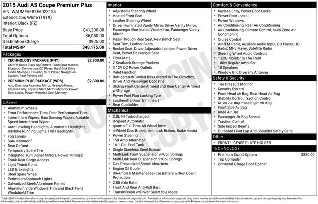 2015 Audi A5 2.0T Premium Plus quattro