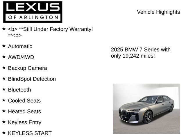 2025 BMW 7 Series 740i xDrive