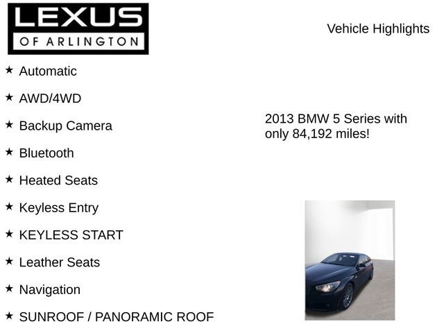 2013 BMW 5 Series 550i xDrive Gran Turismo