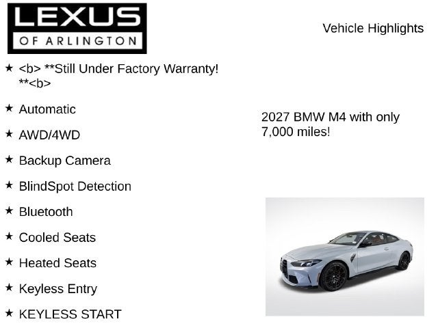 2027 BMW M4 Competition xDrive