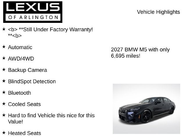 2027 BMW M5 Sedan