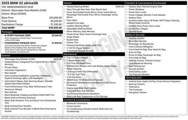 2025 BMW X2 xDrive28i