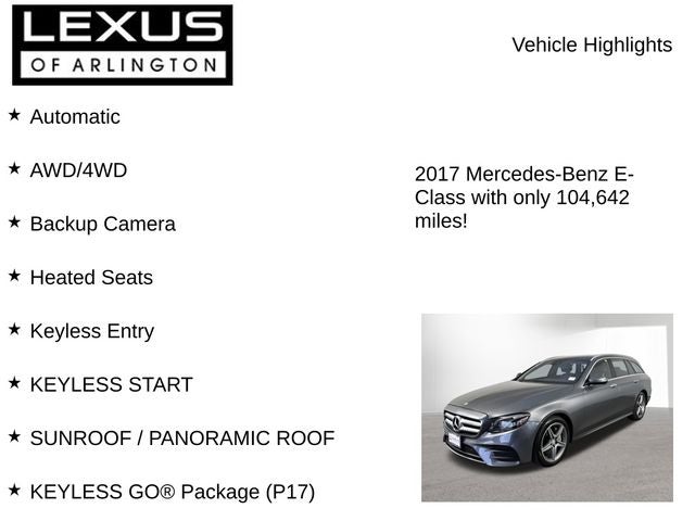 2017 Mercedes-Benz E 400 E 400 Luxury