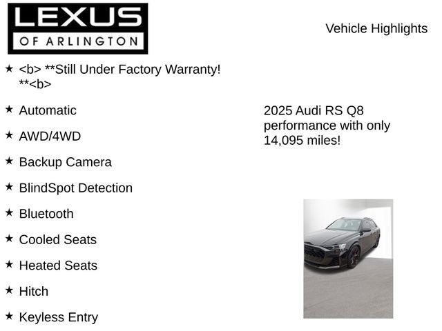 2025 Audi RS Q8 performance 4.0T quattro