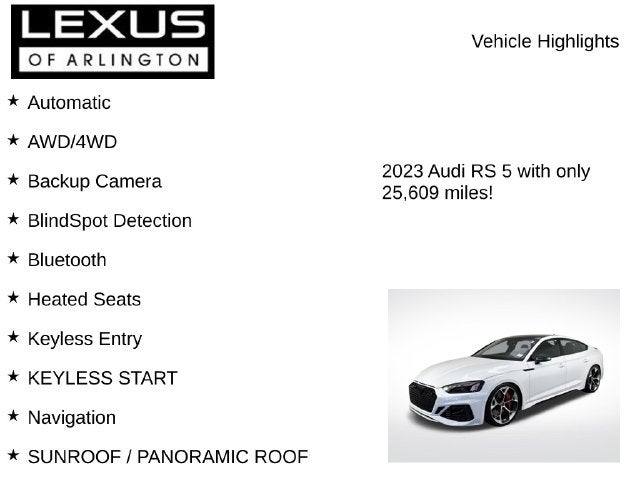 2023 Audi RS 5 2.9 TFSI quattro
