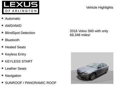 2016 Volvo S60 Cross Country T5 Platinum