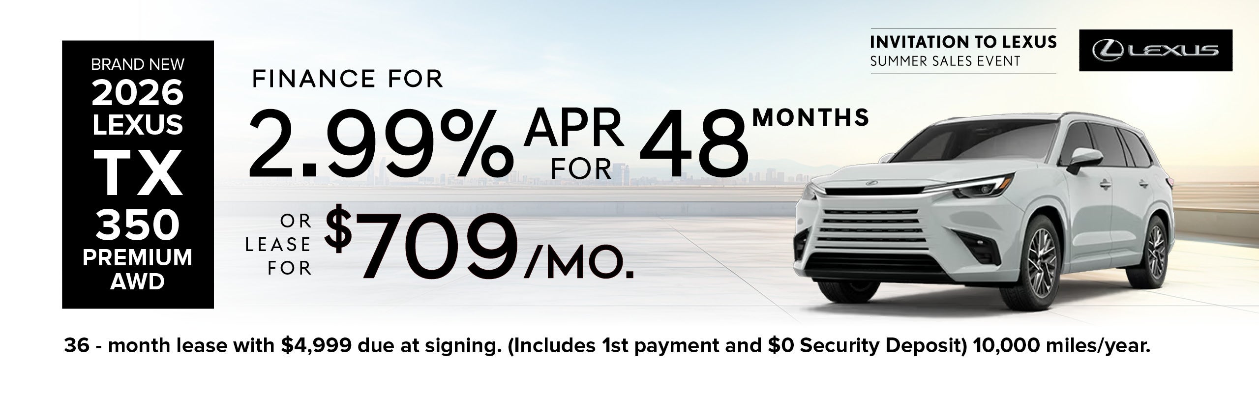 Brand New 2026 Lexus TX 350 Premium AWD