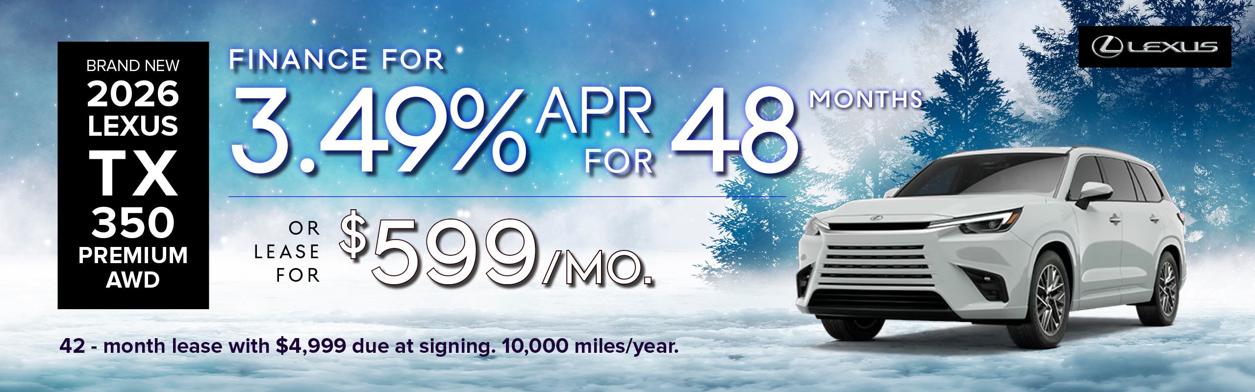 Brand New 2026 Lexus TX 350 Premium AWD