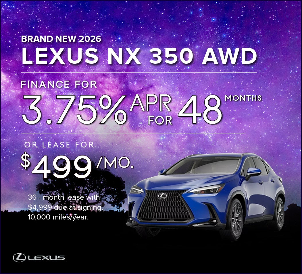 Brand New 2026 Lexus NX 350 AWD Finance for 3.75% APR for 4