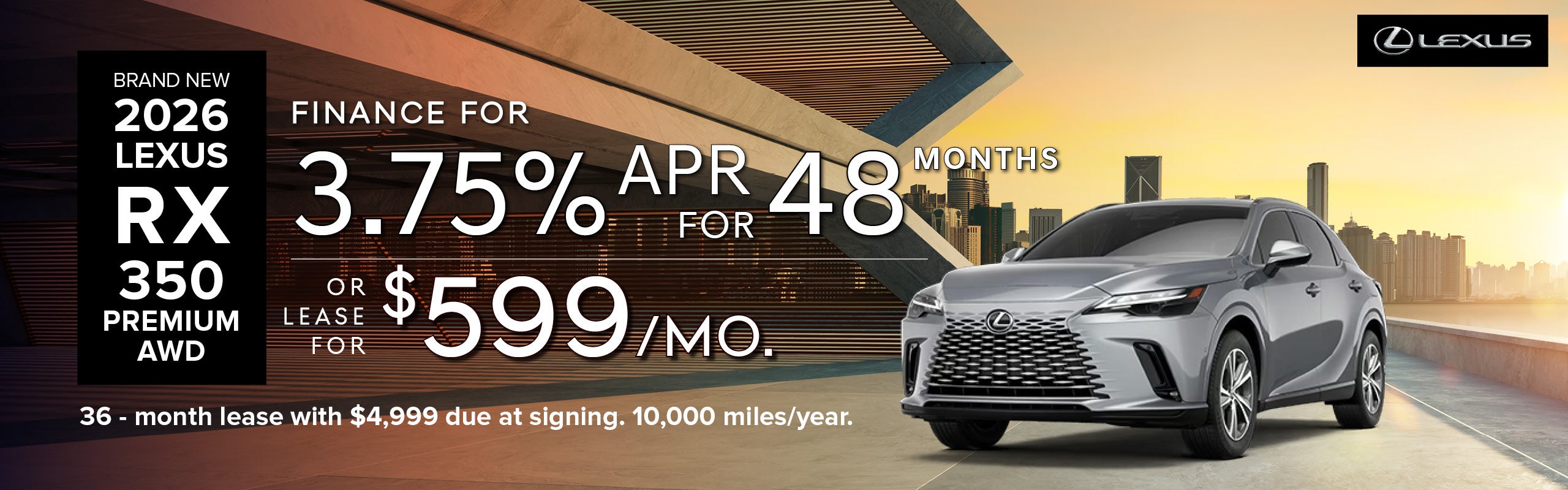 Brand New 2026 Lexus RX 350 Premium AWD