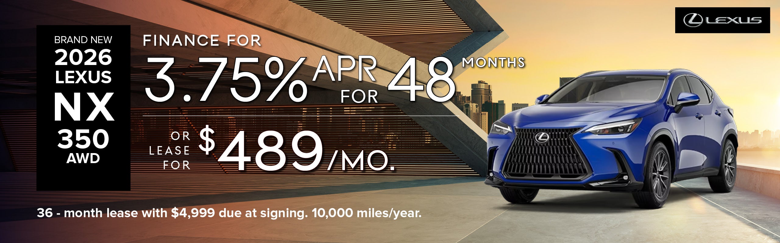 Brand New 2026 Lexus NX 350 AWD